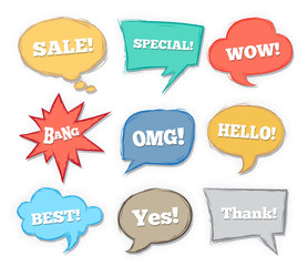 Speech bubbles set .