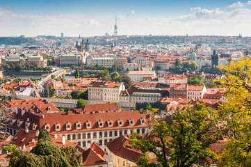 Fototapeta na wymiar Cityscape view of Prague, Czech Republic