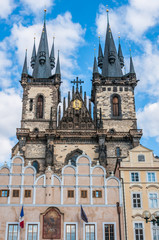 Fototapeta na wymiar The Church of Our Lady before Tyn, Prague, Czech Republic