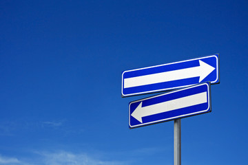 sign double way