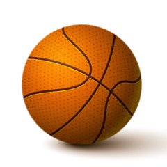 Fototapeta premium Realistic Basketball Ball Icon