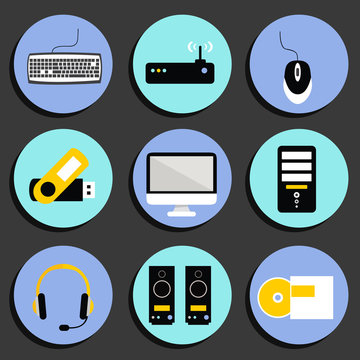 Business Computer Icons Set