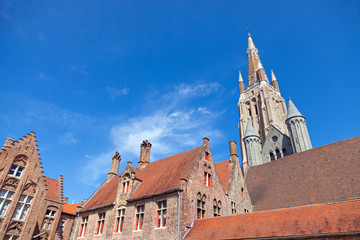 Low angle view of the Church of our lady