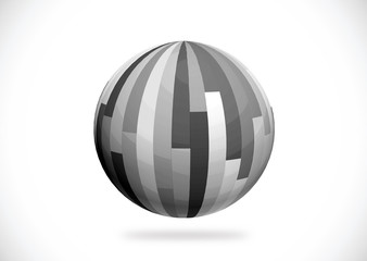 Abstract 3d sphere illustration for your design