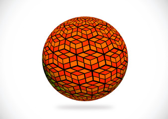 Abstract 3d sphere illustration for your design