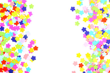 Confetti isolated on white