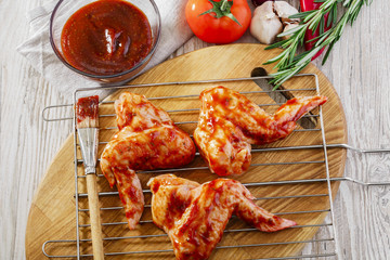 marinated chicken wings raw