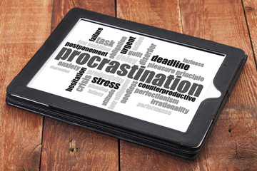 procrastination word cloud