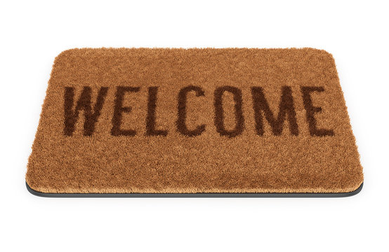 Brown welcome doormat