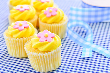Iced lemon cupcakes