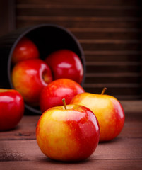 red ripe apples