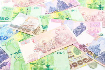 Thailand banknotes and coins