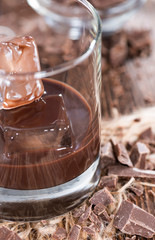 Glass with Chocolate Liqueur