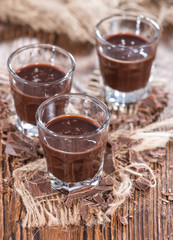Glass with Chocolate Liqueur