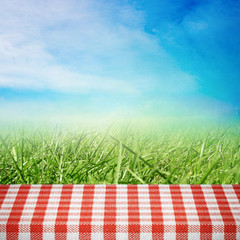 Picnic in sunny nature