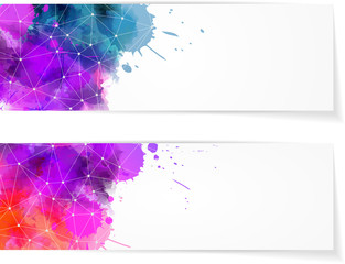 Two abstract modern banners