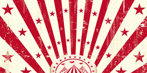 Red retro circus invitation