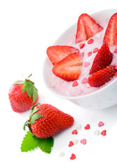 Yogurt with strawberry