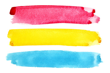 Set of brush strokes