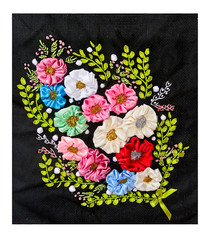 Embroidery Ribbon Flower Design