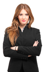 Beautiful businesswoman with folded arms