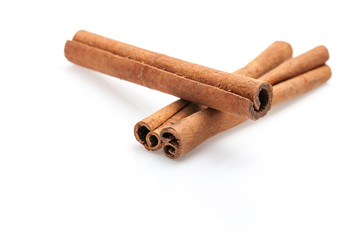 cinnamon isolated on white background with shadow