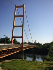 the bridge at American river bike trail