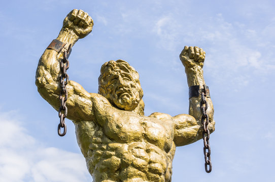 Statue of Prometheus with Broken Chain