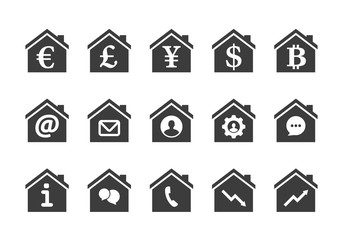 Obraz premium House icon set