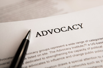document with the title of advocacy