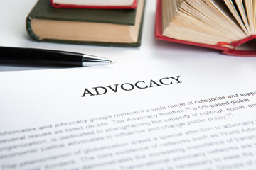 document with the title of advocacy