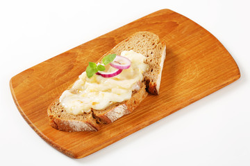 Bread with duck fat spread