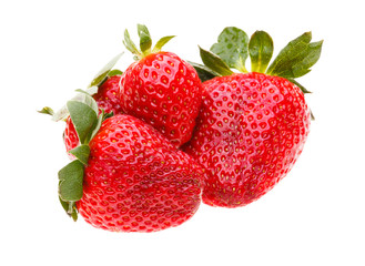 Strawberries berry isolated on white background