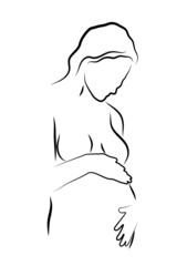 contours of the pregnant woman