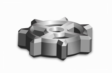 gears on a white background