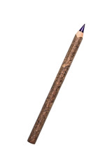 old used purple crayon pencil, isolated on white