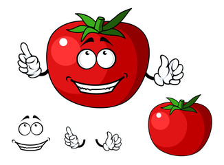 Ripe red happy tomato vegetable
