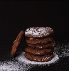 Stacked Chocolate Chip Cookies