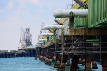 Oil jetty in the east of Thailand