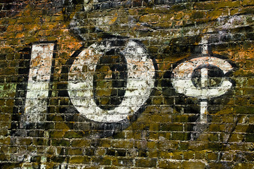 Ten Cent Brick Wall
