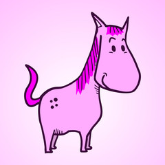 Pink horse