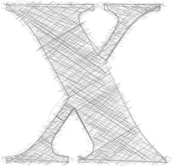 Freehand Typography Letter x