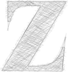 Freehand Typography Letter z
