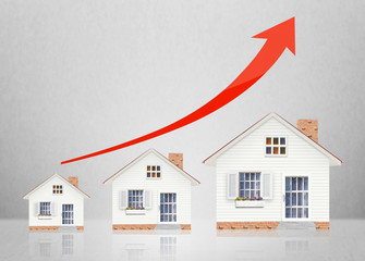 Mortgage concept by money house