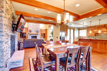 Luxury house interior. Dining room