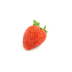 fresh strawberries isolated on white background.