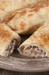 Pancakes with meat