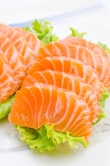 Salmon sashimi