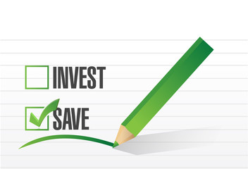 save over investing. illustration design