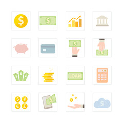 Finance and Banking icon set.
